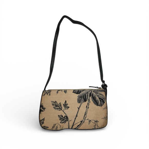 Liz Claiborne- Black Botanical Design Purse - Picture 2 of 3